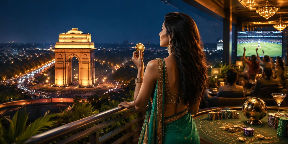 VIP player enjoying exclusive rewards near India Gate