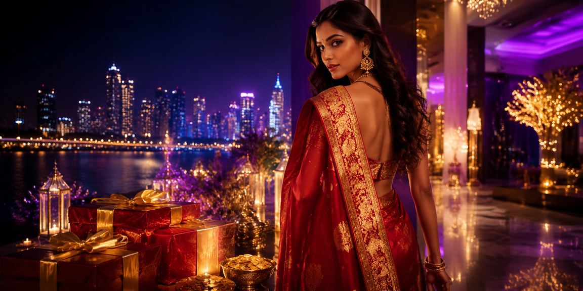 Mumbai Bandra street with festive red envelopes symbolizing luck and care